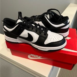 Nike Women’s Low Dunks in black and white Size 7 - gently used